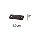DIY cast iron 3.5cm x 1cm metal connecting plate with dual holes and textured finish - Symbol-Dash