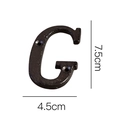 Rustic cast iron letter G decorative sign with matte black finish 7.5cm x 4.5cm - Letter-G