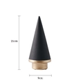 Décoration de sapin de Noël moderne en céramique noir et or, hauteur 21 cm - Moyen (Noir)