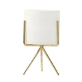 Nordic minimalist white ceramic succulent planter with golden triangular metal stand - Gold Medium Style