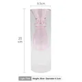 Modern Nordic double-layer glass vase in light pink finish 20cm height for home decor - Style C (Pink)