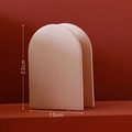 Minimalist Morandi pink U-shaped ceramic vase arch sculpture 23cm home decor - Large Pink Arch