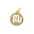 Gold plated DIY zodiac pendant with Virgo or Scorpio symbol for jewelry making - Virgo 1 (Pendant Only (Without Chain)) / Gold