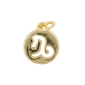 Gold Leo constellation round pendant charm for DIY jewelry necklaces and bracelets - Capricorn 1 (Pendant Only (Without Chain)) / Gold