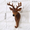 Crochet mural tête de cerf vintage avec grain de bois réaliste et finition résine - Crochet Tête de Cerf