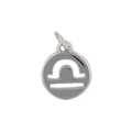 Silver Libra zodiac sign round cutout pendant for DIY necklaces and bracelets - Libra 2 (Pendant Only (Without Chain)) / Silver