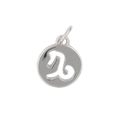 Minimalist DIY silver zodiac pendant featuring hollow letter Q design for necklaces - Capricorn 2 (Pendant Only (Without Chain)) / Silver
