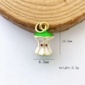 Detailed view of apple core pendant with 14.5mm height and 8.5mm width dimensions - Three-Color Apple Core (Model #1) / Pendant Only (No Chain)