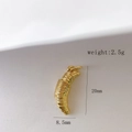Makroansicht der Abmessungen von 20mm Höhe und 8,5mm Breite für Croissant-Anhänger - Croissant-Form (Stil A) / Nur Anhänger (Ohne Kette)