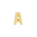 Golden letter A charm with hammered texture for DIY necklace jewelry making - Letter A