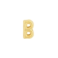 Golden textured letter B charm bead crafted in brass for DIY necklace jewelry making - Letter B