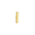 Golden vertical column spacer bead with textured surface for DIY jewelry making - Letter I