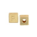 Polished gold-plated cube pendant featuring an engraved letter P for hip hop necklaces - Letter P / Single (Without Chain) / Gold