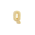 Gold-plated letter Q pendant with unique granular texture for DIY jewelry making - Letter Q