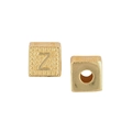 Polished gold square cube pendant with letter Z engraving for DIY jewelry making - Letter Z / Single (Without Chain) / Gold