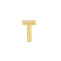 Golden hammer textured letter T pendant accessory for DIY necklaces and earrings - Letter T