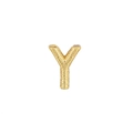 Golden letter Y pendant with grainy textured finish for DIY jewelry necklaces - Letter Y