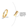 Anillo minimalista de acero inoxidable dorado con acabado pulido de alta calidad y baño de oro - Talla US 9 / R-448 Dorado Minimalista