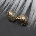 Golden plated natural sea snail shell pendants with green and purple textures for DIY jewelry - Style 11