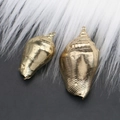 Gold plated conch shell charms in two sizes for DIY jewelry making accessories - Style 21