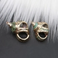 Natural conch shell pendant in gold and green finish for jewelry making and DIY decor - Style 36