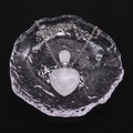 Heart-shaped natural crystal essential oil bottle necklace with silver chain - White Crystal