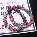 Close-up of star-shaped natural emperor stone loose beads for DIY jewelry making - 10x10x4mm / No.2 (Blue Red Mixed)