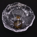 Brown crystal heart essential oil bottle pendant with a silver metal necklace chain - Smoky Quartz