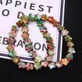 Detailed macro view of mixed colorful star-shaped natural stone beads for DIY jewelry - 10x10x4mm / No.10 (Mixed Colors)