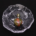 Herzförmige Unakit-Naturstein-Halskette mit ätherischem Ölfläschchen und Silberkette - Unakit