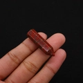 Natural red jasper double point crystal wand for healing and DIY crafts held in hand - 8x33mm / Sesame Jasper