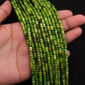 Fili di perline in turchese sintetico verde a forma di bambù per gioielli fai da te - 4x6MM / Verde Picchiettato