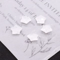 Five-pointed star cut natural stone pendant in milky white for DIY jewelry making - White Crystal