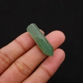 Pale green natural stone hexagonal column bead for DIY jewelry making accessories - 8x33mm / Green Aventurine