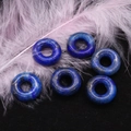 Perle rondelle in lapis azzurro con pagliuzze di pirite dorata per creazione gioielli - 16mm, Foro 6mm / Lapislazzulo