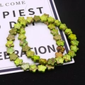 Star-shaped green emperor stone beads with unique natural textures for DIY jewelry - 10x10x4mm / No.5 (Emerald Green)