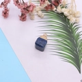 Lapis lazuli natural stone pendant in blue with gold-plated edge for DIY necklaces - Lapis Blue