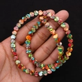 Colorful heart-shaped natural stone beads for DIY jewelry necklaces and bracelets - Multicolor Style (No. 7) / 6x6mm, 15g