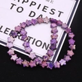 Purple star-shaped imperial stone beads with natural gold veins for jewelry DIY - 10x10x4mm / No.12 (Purple)