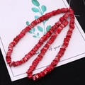 Perle quadrate in turchese rosso pietra naturale con trama marmo per gioielli fai da te - 4x4mm / N. 2 (Rosso)