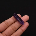 Handheld amethyst hexagonal crystal prism with natural purple quartz texture - 8x33mm / Purple Crystal