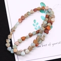 Triangle natural imperial stone beads in mixed earthy colors for DIY jewelry crafts - 1 Piece / Multicolor Mixed (No. 2)