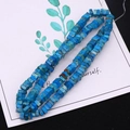 Perle quadrate in pietra imperiale blu 4mm con venature marroni per gioielli fai-da-te - 4x4mm / N.3 (Blu Reale)