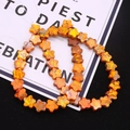 Star-shaped Imperial Jasper loose beads in vibrant yellow and orange for DIY jewelry - 10x10x4mm / No.17 (Yellow Orange)