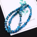 Blue sea sediment jasper heart shape loose beads for DIY jewelry necklaces and bracelets - 1 Piece / Royal Blue (No. 5)