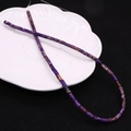 Purple cylinder stone beads 4x8mm for DIY jewelry making with natural marble texture - 4x8mm / Purple (No. 5)