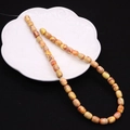 Imperial stone drum beads 8x10mm in yellow and red marble texture for DIY jewelry - Barrel Beads / No. 3 (Beige Red Texture)