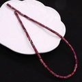 Dark red imperial stone cylinder beads with natural marble texture for DIY jewelry making - 4x8mm / Deep Red (No. 6)