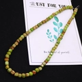 Imperial Jasper 5mm cube stone beads with green marble texture for DIY jewelry - 5x5mm / Green And Brown Spotted Texture (No. 1)