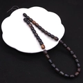 Strand of 8x10mm cylindrical black and brown imperial jasper stone beads for DIY jewelry - Barrel Beads / No. 9 (Black Brown Texture)